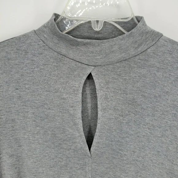 Frame 100% Silk Mock Neckline w/ Front Keyhole Long Sleeve Lightweight Sz L NWT - Picture 4 of 9